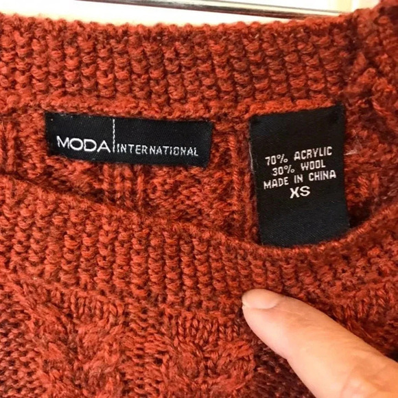 Moda international Wool blend knit Girl Sweater Size XS - Picture 4 of 4